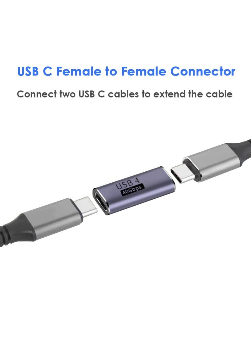 غنافوتو محول USB C من أنثى إلى أنثى، مقرنة USB C، موصل كابل USB C، موصل موسع كابل USB C، يدعم نقل 40 جيجابت في الثانية، شحن 100 واط، فيديو 8K/60 هرتز، متوافق مع Thunderbolt 4/3، MacBook Pro/Air والمزيد - Image 2