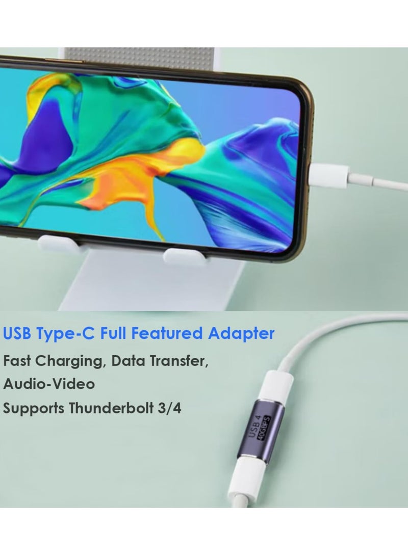 غنافوتو محول USB C من أنثى إلى أنثى، مقرنة USB C، موصل كابل USB C، موصل موسع كابل USB C، يدعم نقل 40 جيجابت في الثانية، شحن 100 واط، فيديو 8K/60 هرتز، متوافق مع Thunderbolt 4/3، MacBook Pro/Air والمزيد - Image 3