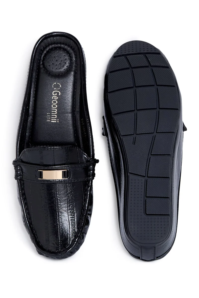 Geoomnii BLACK Geoomnii Closed Flat Shoes for Women – Comfortable Slip-On Ballet Flats for Office, Daily Wear & Casual Use for Women | Best Price UAE