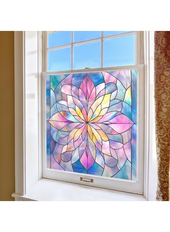 Bluejw BL304 Cross Border Square Colorful Electrostatic Glass Sticker Home Decorative Stained Glass Window Glass Film - Image 4