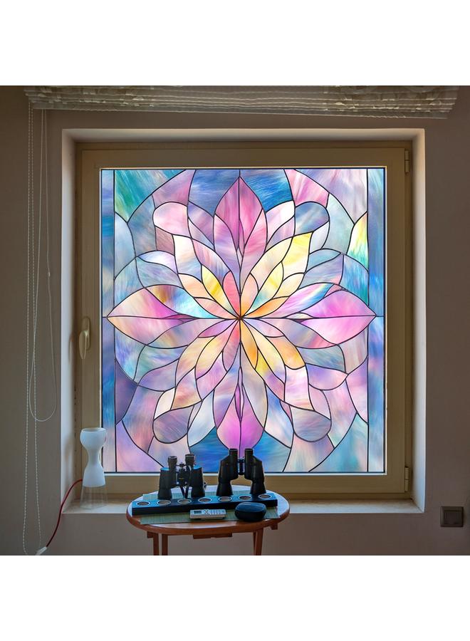 Bluejw BL304 Cross Border Square Colorful Electrostatic Glass Sticker Home Decorative Stained Glass Window Glass Film - Image 2