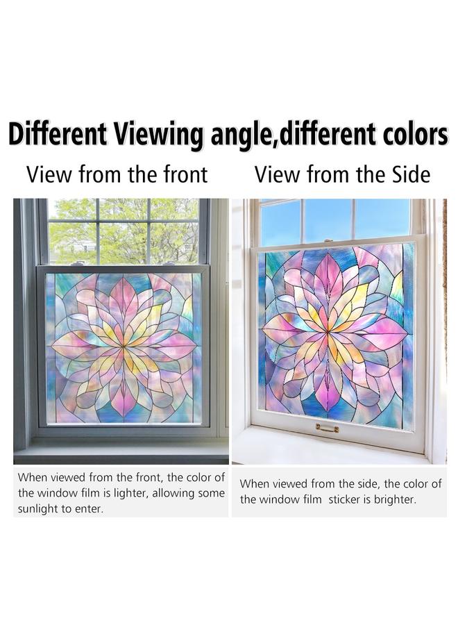 Bluejw BL304 Cross Border Square Colorful Electrostatic Glass Sticker Home Decorative Stained Glass Window Glass Film - Image 5