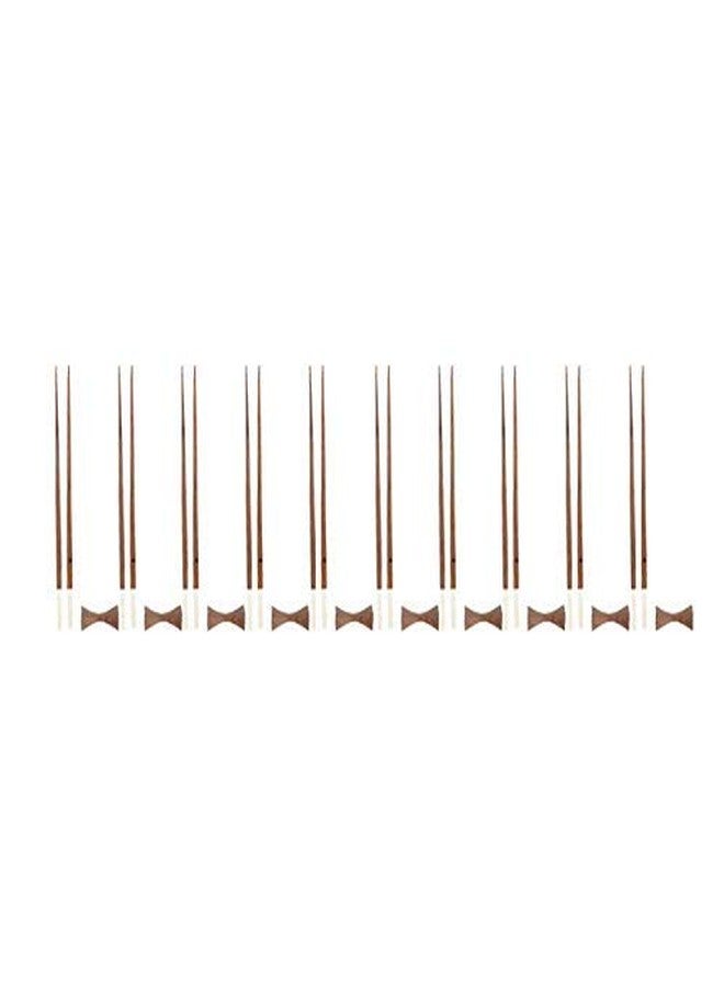 10 Sets Chopstick Natural Reusable Chopsticks Square Round Wood Chop Sticks with Stand |Combo Set of 10 Sets (Each Set Content 2 Chopsticks and 1 Stand)