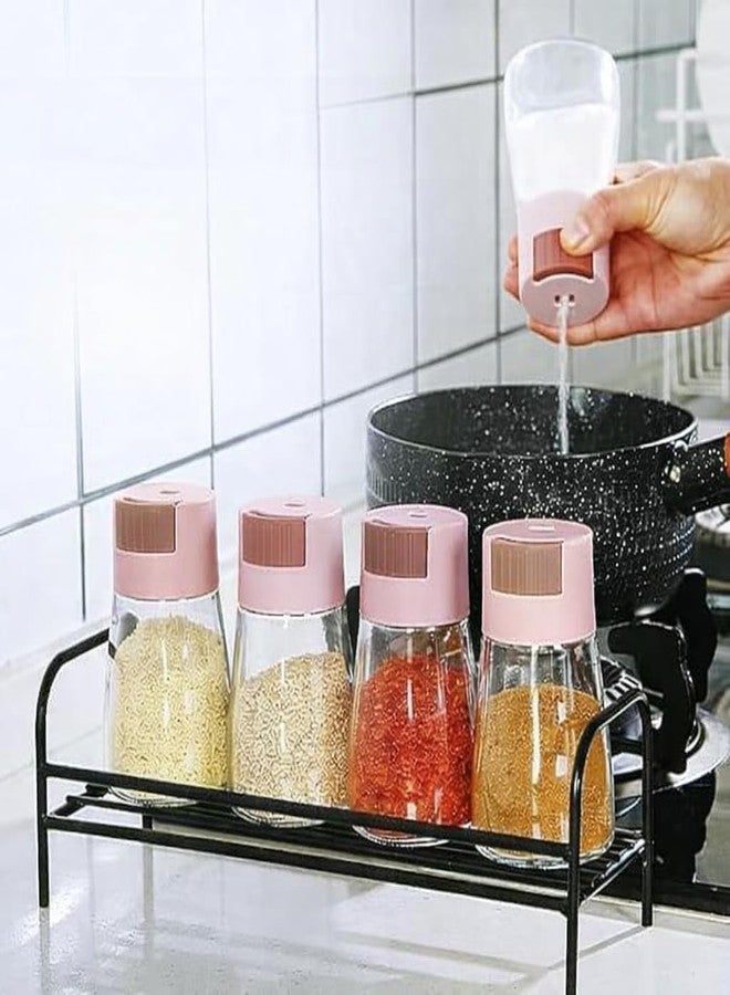 ATETO 2 Pcs Salt Dispenser Bottle Set | Push Type 0.5g Measuring Spice Shaker | Dustproof Salt Pepper Container for Kitchen Dining Camping | Plastic Seasoning Spice Jars with Controlled Dispensing - Image 4