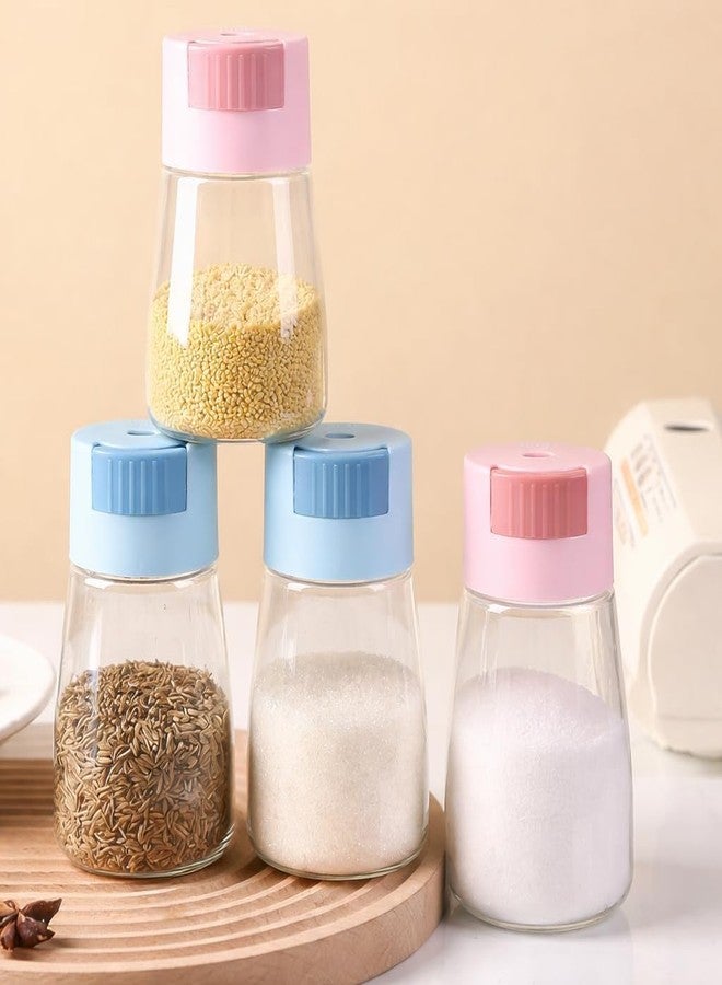 ATETO 2 Pcs Salt Dispenser Bottle Set | Push Type 0.5g Measuring Spice Shaker | Dustproof Salt Pepper Container for Kitchen Dining Camping | Plastic Seasoning Spice Jars with Controlled Dispensing - Image 5