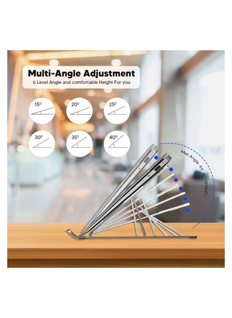 Laptop Stand, Adjustable Aluminum Laptop Tablet Stand, Laptop holder, Foldable Laptop Riser - Image 4