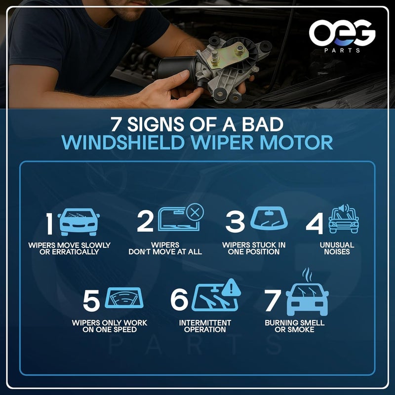 Parts Player OEG Parts New Windshield Wiper Motor Compatible with 1989-1993 Dodge Aries Daytona Diplomat Omni 4389132, 40-388, 40388, 601-300, 601300 - Image 5