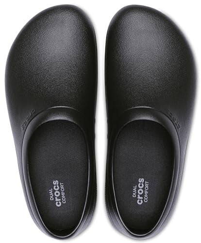 Crocs Unisex-Adult On The Clock Clogs, Slip Resistant Shoes, Black, 14 Women/12 Men - Image 4