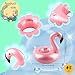 Sonarun 48 Pack Inflatable Flamingo Drink Holder Cute Blow Up Flamingo Cup Holder Coaster Reusable Flamingo Drink Float Inflate for Summer Water Toy Beach Pool Party Favor - Image 4