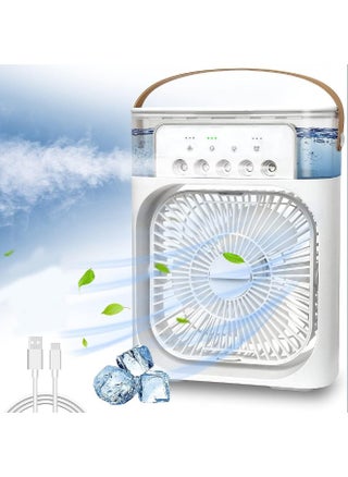 SHENGYI Portable Fan Mini Air Conditioner Fan, Desktop Misting Fast Cooling Fan With Led Light, Multifunctional Evaporative Air Cooler Oscillation/Humidifier/Timing Function For Room Office - pzsku/Z89591D3D6CB7E492083BZ/45/1747665777/61ca1027-5af5-42f6-9516-298b25967446
