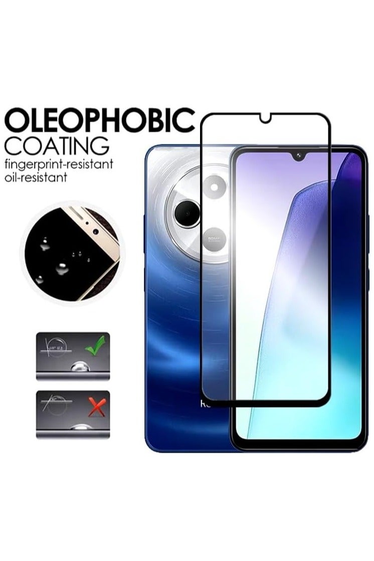 Denx Screen Protector For Xiaomi Redmi 14C Tempered Glass Screen Protector Full Screen Coverage HD Clarity Anti Shatter Scratch Proof Glass For Xiaomi Redmi 14C. - Image 3