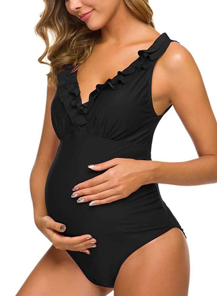 Loquat Ruffle Pregnant Women's Swimwear - Image 1