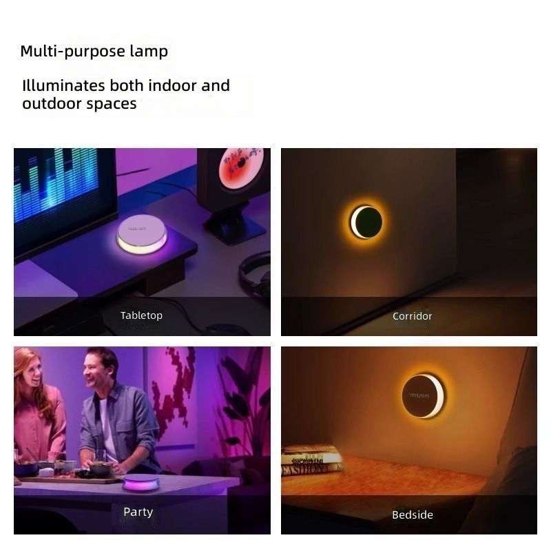 Yeelight Induction Night Light Rechargeable RGB Color Light Atmosphere Bedroom Light Control Corridor Bedside Night Light - Image 3