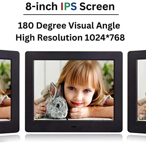 miracle digital 8 Inch Digital Picture Frame, HD Display USB/SD Card Photo Frame, Wall Mountable Electronic Slideshow for Videos and Music, Auto-Play Memories from USB Drive or Memory Card - Image 2
