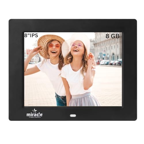 miracle digital 8 Inch Digital Picture Frame, HD Display USB/SD Card Photo Frame, Wall Mountable Electronic Slideshow for Videos and Music, Auto-Play Memories from USB Drive or Memory Card - Image 1