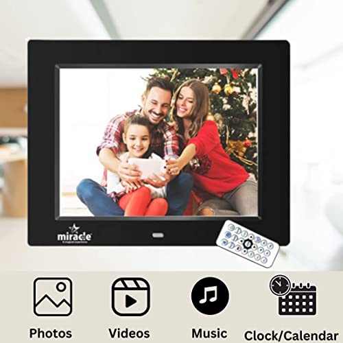 miracle digital 8 Inch Digital Picture Frame, HD Display USB/SD Card Photo Frame, Wall Mountable Electronic Slideshow for Videos and Music, Auto-Play Memories from USB Drive or Memory Card - Image 5