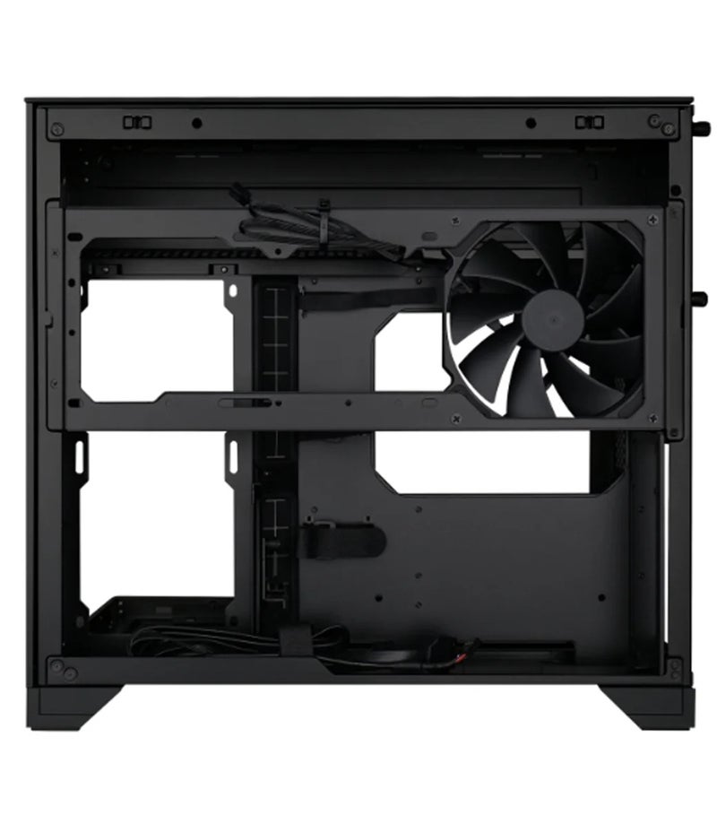 LIAN LI O11 VISION-M Micro-ATX PC Case, Dual-Chamber, 3-Sided Tempered Glass, 360mm Radiator, 410mm GPU Clearance, 162mm CPU Cooler, 12×120mm Fan Support, 140mm PWM Fan Included, USB-C, Black | O11VMX - Image 3