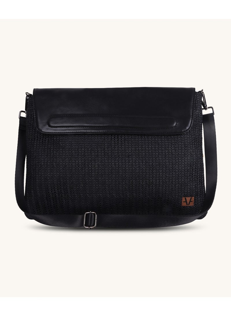 Avake Zenith Raffia Lightweight Sustainable Laptop Sleeve Handle Bag - Image 5