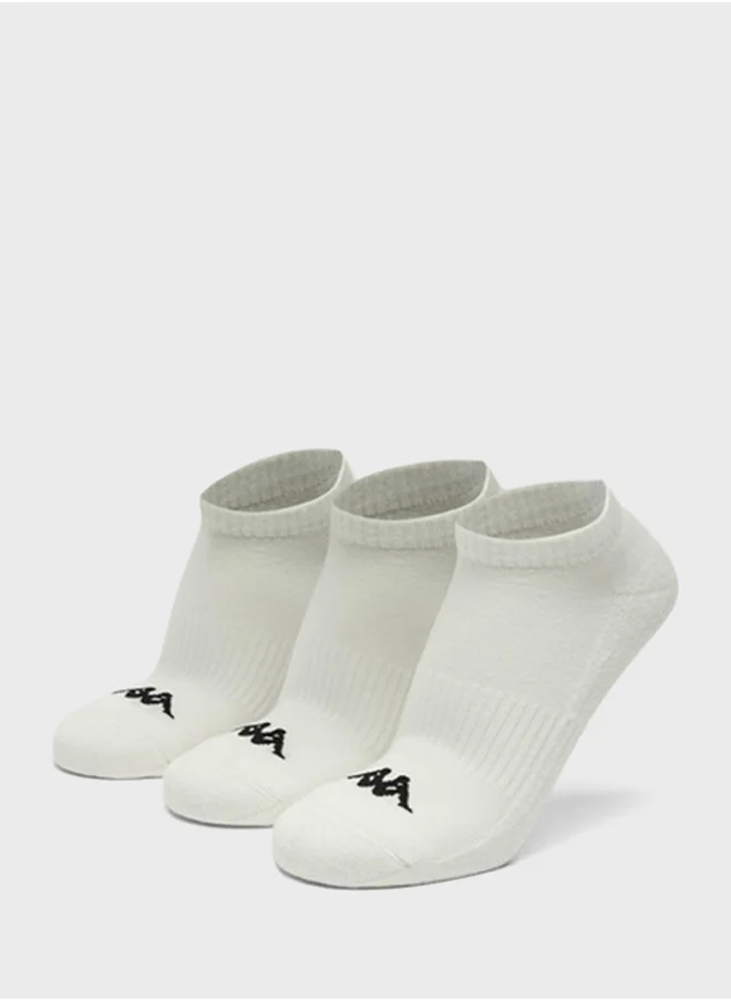 كابا 3 Pack Logo Ankle Socks