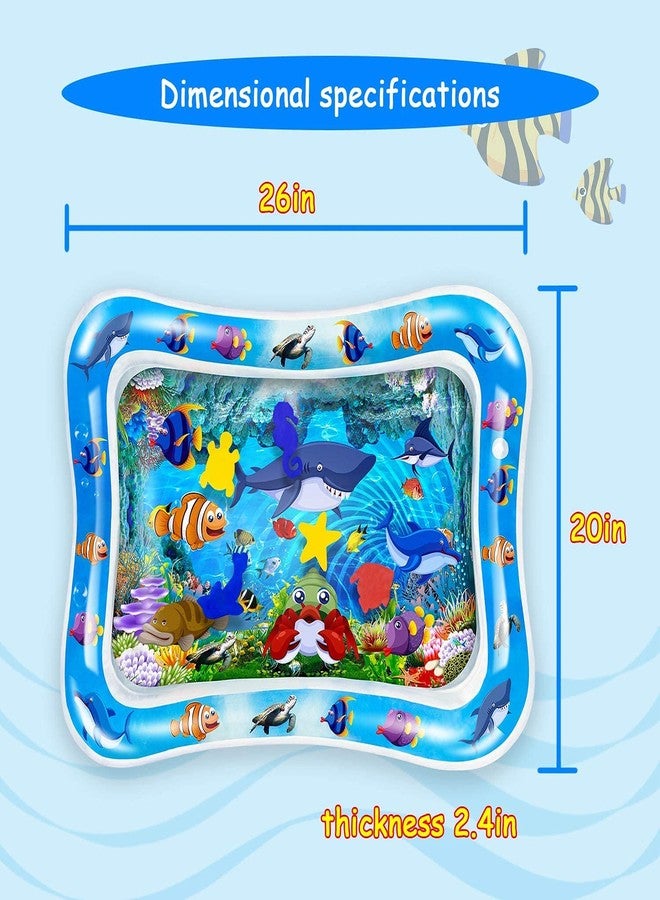 Quasar Tummy Time Water Mat For Babies Play and Toddlers Perfect Fun time Play Non Toxic Inflatable Water mat Little Kids Bath Enjoyment Holidays Picnic Playing Indoor and Outdoor Best Gift Your Children - Image 5