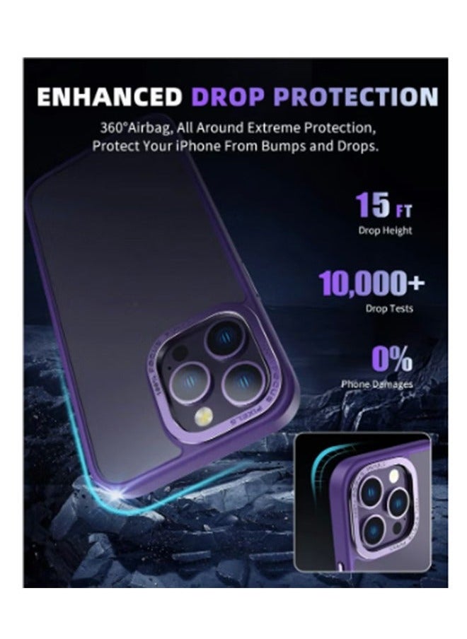 Ant - iPhone 14 Pro 6.1" Protective Case, Frosted Phone Cover Scratch and Fingerprint Resistant Case (Dark Purple) - Image 1