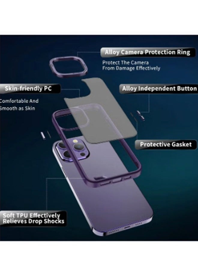 Ant - iPhone 14 Pro 6.1" Protective Case, Frosted Phone Cover Scratch and Fingerprint Resistant Case (Dark Purple) - Image 1