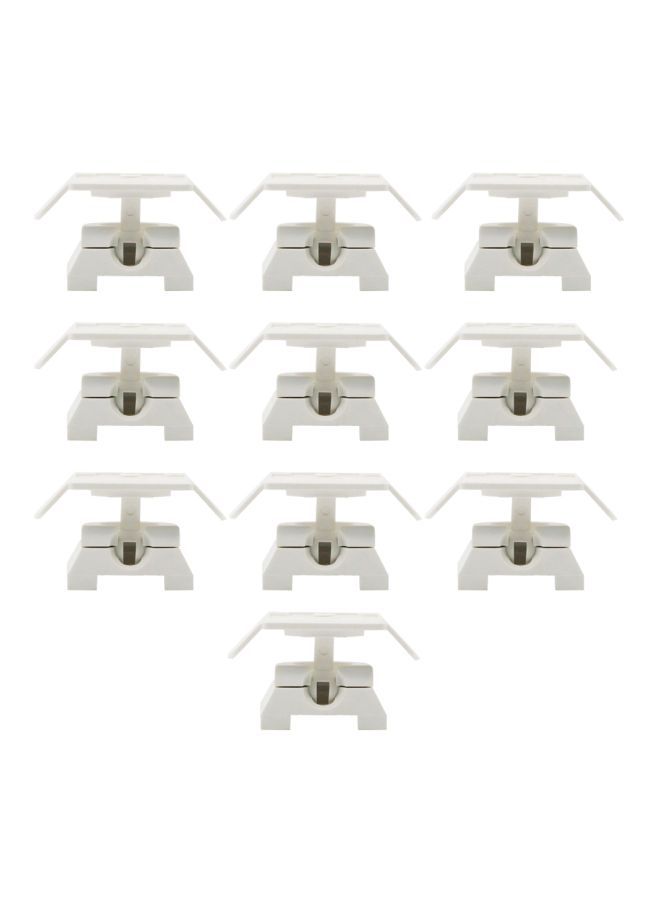 NIBEMINENT 10-Piece Bracket For Wired PIR Motion Sensor Detector White 18x10x15cm  - Image 1