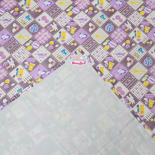 Nonibud Waterproof Plastic Mattress Protection Sheet for Baby and Adult - Double Bed/King Size - 7.5 x 6.5 feet (Purple Rainbow) - Image 4