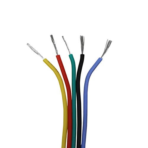 Striveday 24AWG Flexible Silicone Tinned Copper Hook Up Wire - 300V Stranded Electrical Cable for DIY Electronics & Electrical Projects (Box-1) - Image 4
