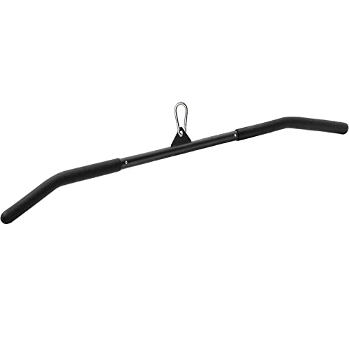 SERTT 39.37 Inch LAT Pulldown Bar Attachment for Pulley Cable Machine, Curl Tricep Press Down Bar with Rubber Handle, LAT Pull Down Bar Accessories for Gym, Strength Workout, Muscle Building - Image 1