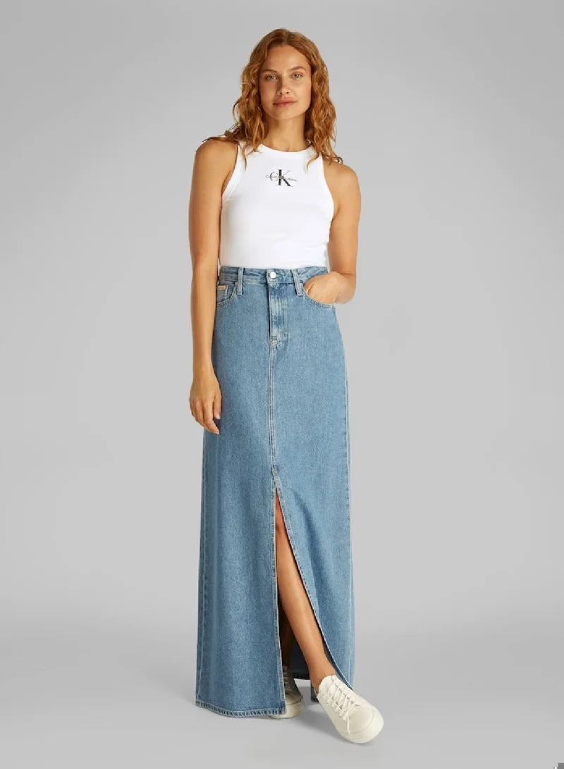 Calvin Klein Jeans Slim Ribbed Monogram Tank Top