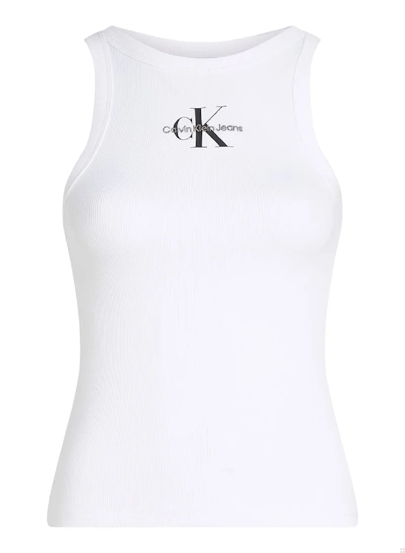 Calvin Klein Jeans Slim Ribbed Monogram Tank Top
