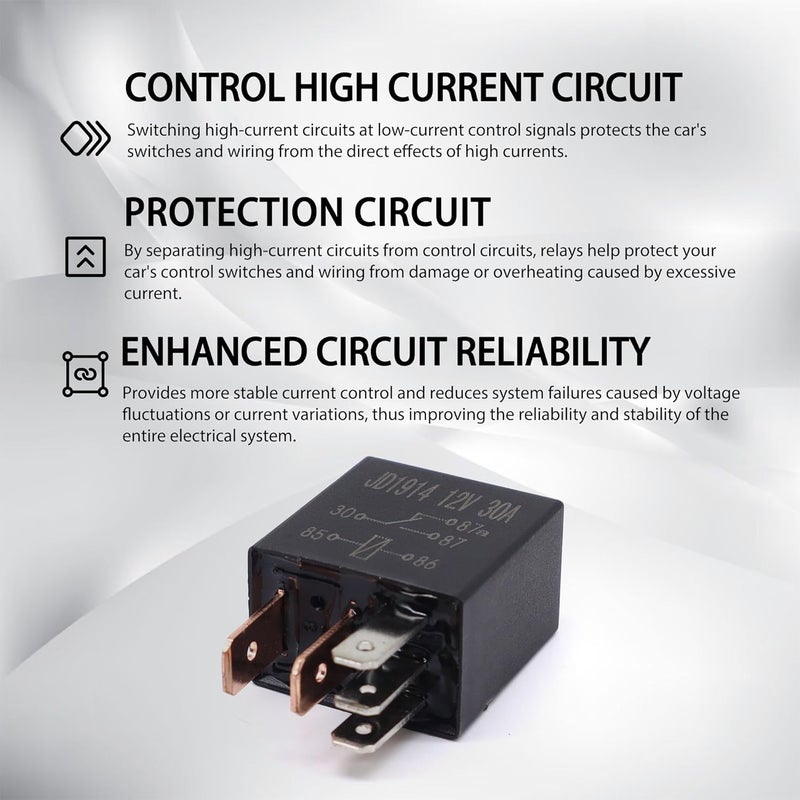 OXCANO 3PCS Fuel Pump Relay 12V 30A - Image 4