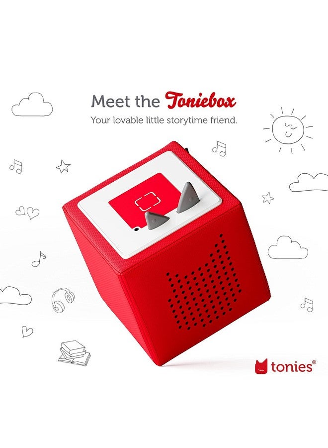 Tonies طقم بدء تشغيل مشغل الصوت تونيبكس مع جرو بلاي تايم - استمع وتعلم والعب مع صندوق صغير يمكن احتضانه - أحمر - Image 2