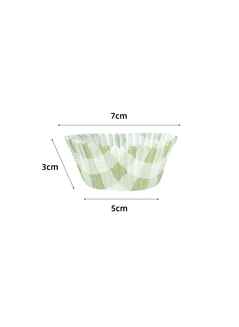 Generic Colorful Plaid Disposable Tableware Set for Birthday 25 green plaid cake holders 