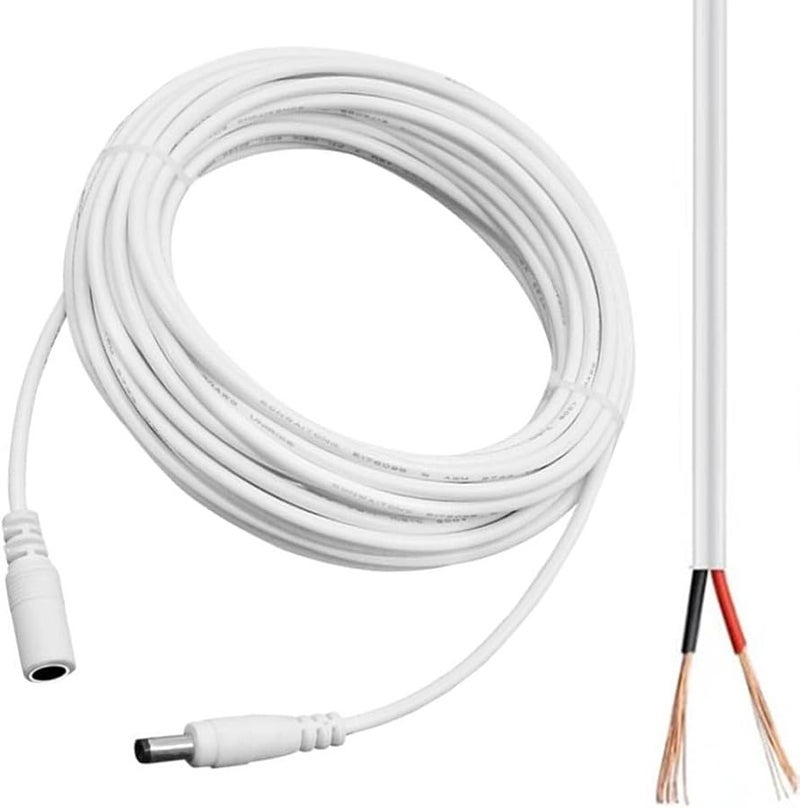 10 متر كابل تمديد تيار مستمر 12 فولت سلك طاقة مقاس 5.5 مم × 2.1 مم موصل لشريط LED وكاميرا وموجه وطابعة - Image 4