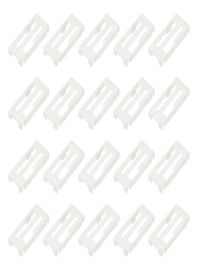 MECCANIXITY 20 Pcs Servo Extension Cable Clips, Servo Cable Safety Connector Lead Wire Buckle Lock for RC Car Plane Boat DIY Y Adapter Cable, White - Image 1