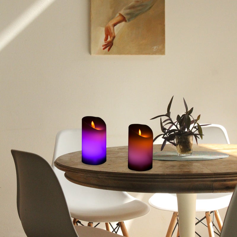 2pcs Candle Lamps Flameless Candles Battery Operated Candles with - Image 5