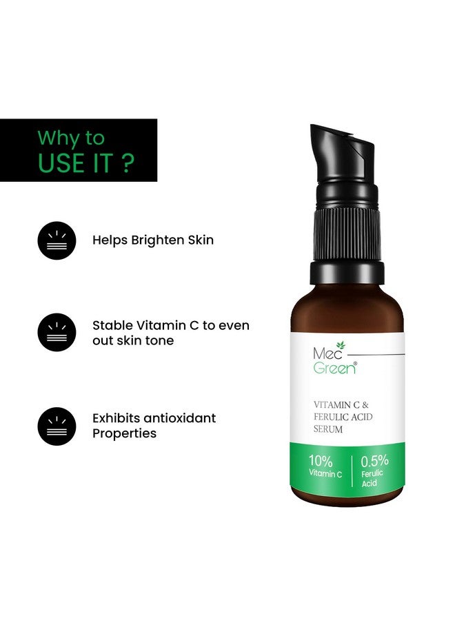 Mecgreen Vitamin C Face Serum for Skin Brightening and Anti-Aging with Hyaluronic Acid, Niacinamide, and Antioxidants - 5-in-1 Daily Repair Serum for Day and Night Use - 30ml - Image 2