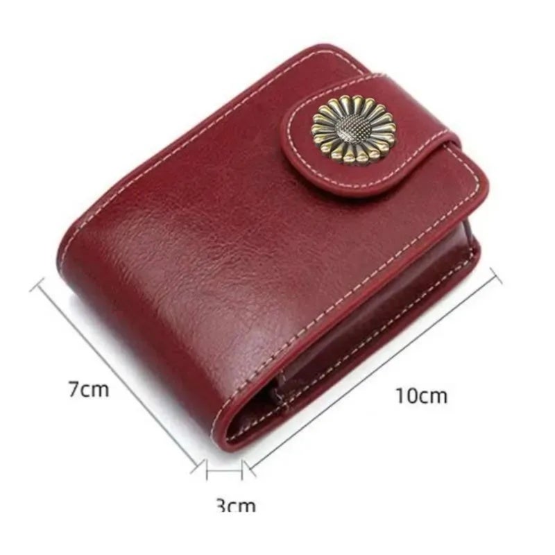 Compact Cosmetic Bag: Brown Stylish Portable Beauty Organizer With Integrated Mirror - Trendy Mini Clutch for On-the-Go Women - Image 2