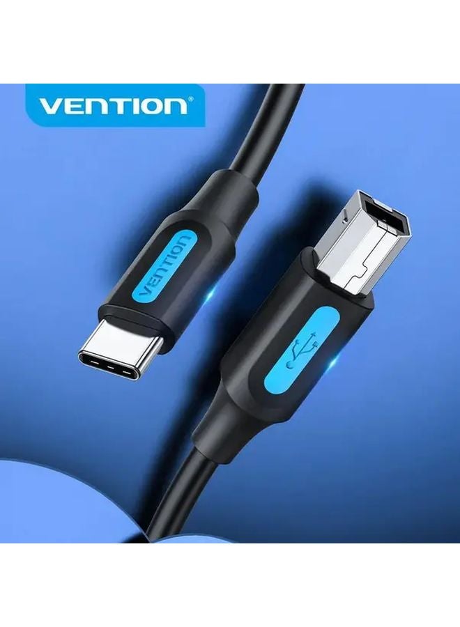 Vention USB C to USB Printer Cable 2 0 High Speed Durable PVC Flat Design 39 37 Inch - Image 2