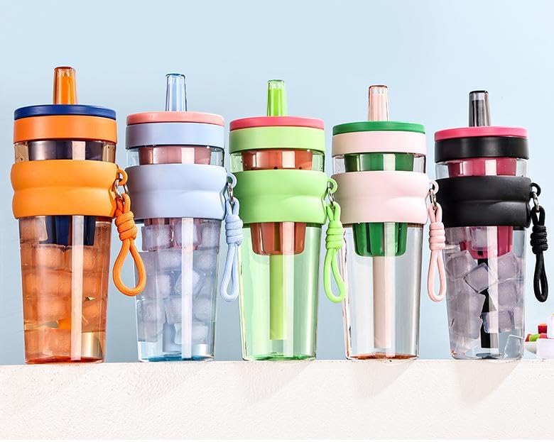 LIMVON 32oz Reusable Water Bottle Tumbler with Lid & Straw – Leakproof Sports Cup for Gym, Fitness & Travel, Portable Shaker for Coffee, Juice & Iced Beverages (Light Green) - Image 5