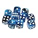 Yiotfandoll 10PCS Polyhedral Dice D6 Dice 16mm Acrylic Dice Game Dice for RPG MTG DND Dice Table Games Blue Black - Image 2