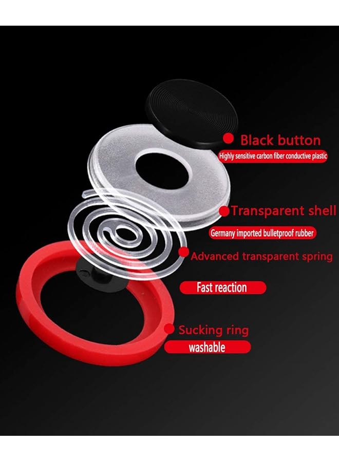 2 Pack Round Game Joystick Mini Joystick For Phone Mobile Universal 360 Degrees Game Controller Smartphone Suction Cup Gamepad For Android Ios Smartphone Tablet Pc With Touch Screen  - Image 3