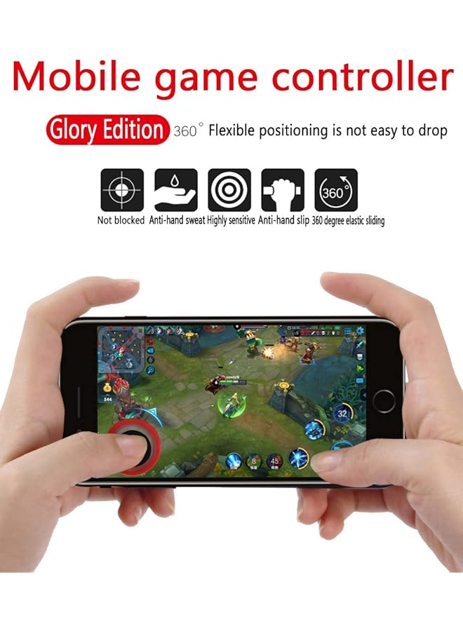 2 Pack Round Game Joystick Mini Joystick For Phone Mobile Universal 360 Degrees Game Controller Smartphone Suction Cup Gamepad For Android Ios Smartphone Tablet Pc With Touch Screen  - Image 5