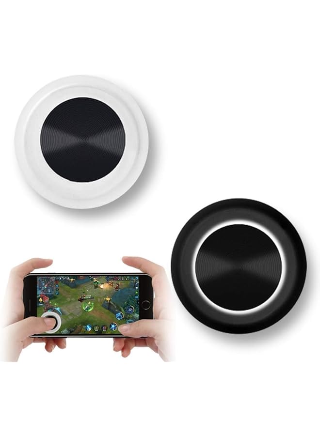 2 Pack Round Game Joystick Mini Joystick For Phone Mobile Universal 360 Degrees Game Controller Smartphone Suction Cup Gamepad For Android Ios Smartphone Tablet Pc With Touch Screen  - Image 1