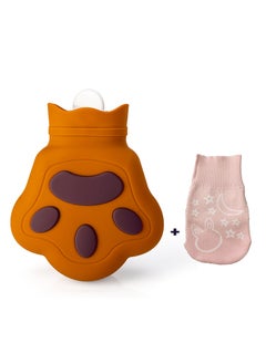 Cute Carrot Mini Pineapple Silicone Microwaveable Hand Warmer Bear Paw Brown with cover