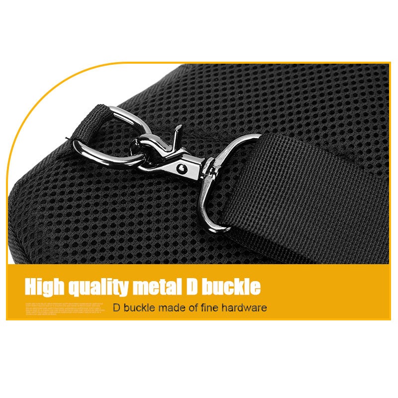 Golden Wolf City Sling Backpack - Black Nylon - Image 5