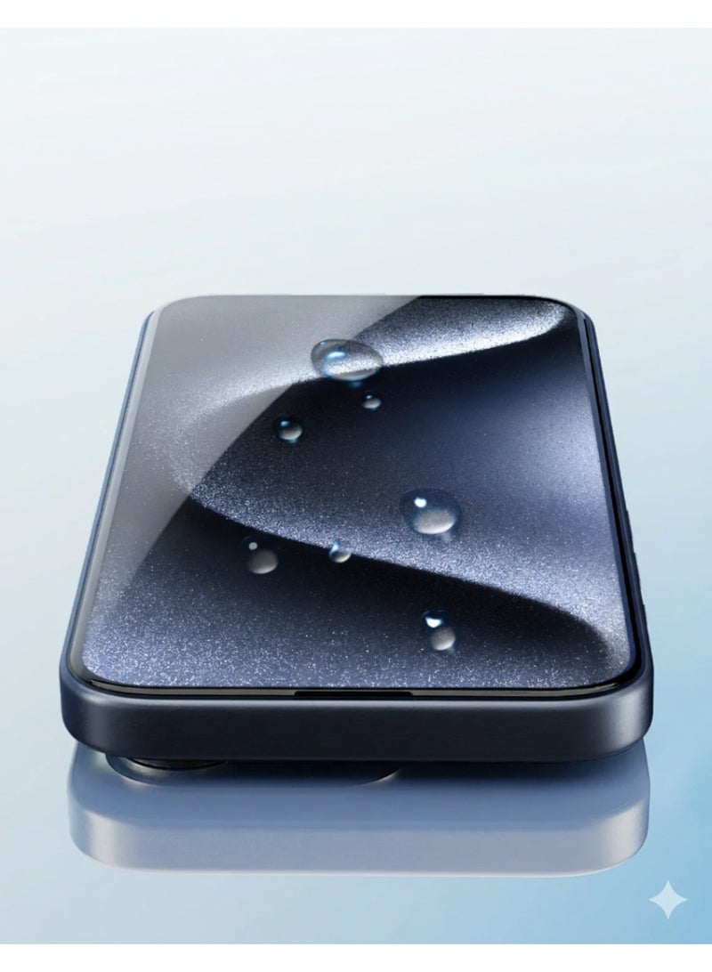 بروستايل واقي شاشة زجاجي مقوى لهاتف iPhone 15 Pro، شفاف عالي الدقة، مضاد للخدش - Image 4
