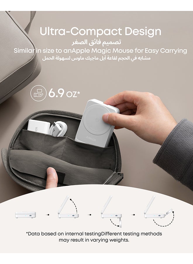 محطة شحن لاسلكية 3 في 1 من MagGo، متوافقة مع شاحن MagSafe، حامل لاسلكي معتمد من Qi2 بقوة 15 وات، شاحن Apple Watch لشاحن MagSafe، لهاتف iPhone 15، وAirPods (شاحن USB C بقوة 40 وات متضمن) - Image 5